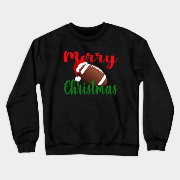 Funny Christmas Football Sports Lover Player Gift Crewneck Sweatshirt by ExprezzDesigns